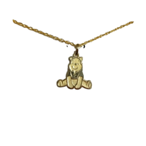 10Kt. Yellow Gold Winnie the Pooh Disney Pendant Kids Necklace, 18" Chain w/Box